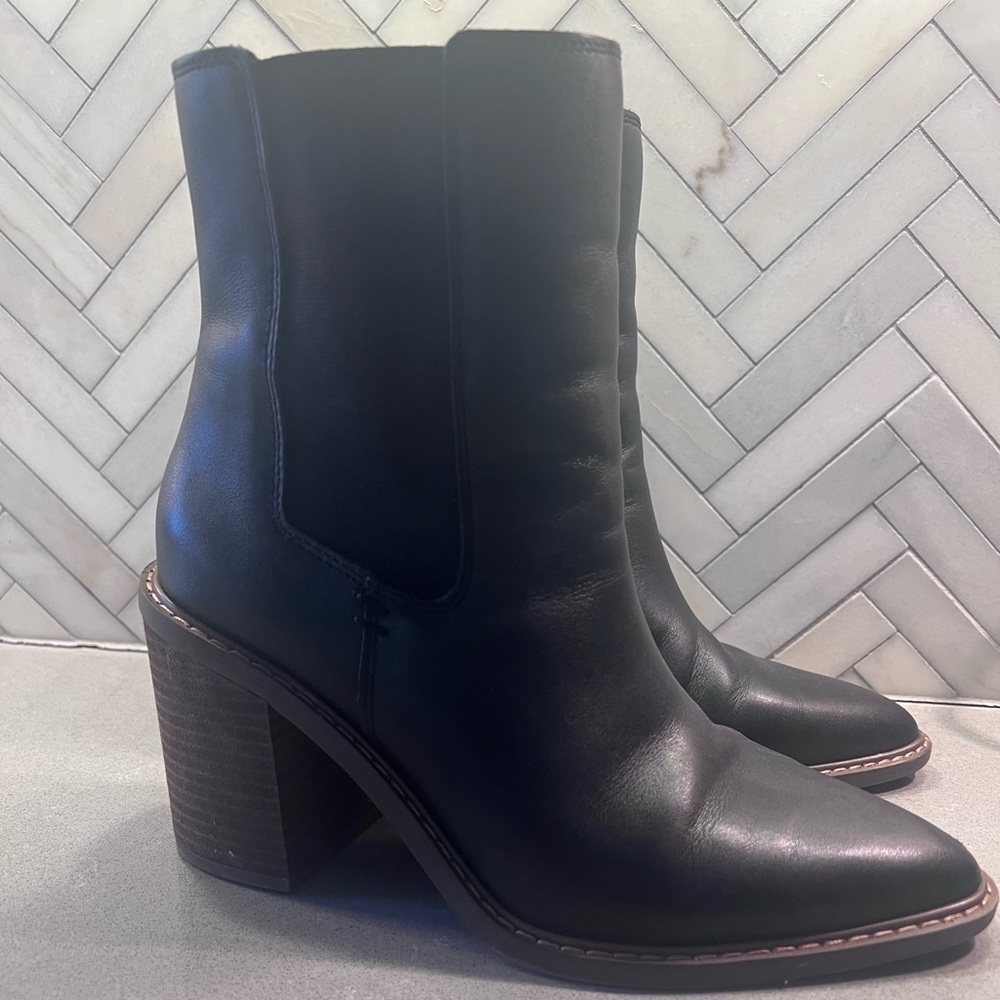 Barely worn booties. Very cute, the heal is just a little too high for me.